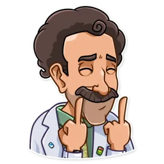 🖕 middle finger, offensive, gesture, sticker, emoji, man, disrespectful telegram sticker