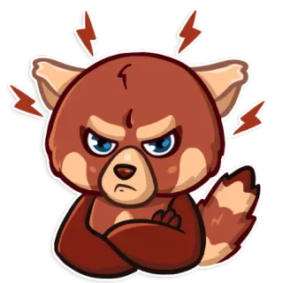 😡 Panda, Enojado, Dedo corazón, Sticker, Animal, Dibujo animado whatsapp sticker