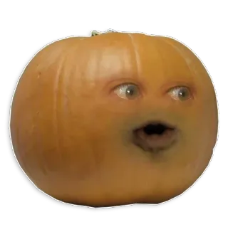 😳 Annoying Orange zucca, fastidioso, halloween, arancione, faccia, frutta telegram sticker