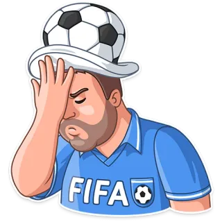 🤦‍♂️ FIFA football, homme, déçu, sport, FIFA telegram sticker