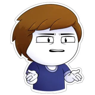 🤷‍♂️ Dibujos animados, Personaje, Encogimiento de hombros, Ilustración, Pegatina whatsapp sticker