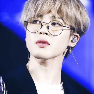 〰 Jimin K-pop, singer, celebrity, BTS, Park Jimin, male, glasses telegram sticker