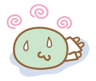 😅 tonto, doente, desenho animado, pastel, fofo telegram sticker