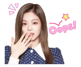 😱 Oops! อุ๊ย, น่ารัก, สติกเกอร์, ประกาย, ผู้หญิง, ผู้หญิง telegram sticker
