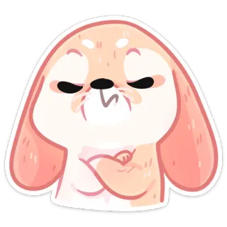 😡 conejo, animal, dibujos animados, lindo, pegatina telegram sticker