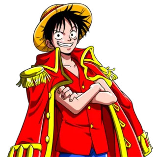 😏 Monkey D. Luffy One Piece animé, one piece, luffy, monkey d luffy, chapeau de paille, pirate, dessin animé whatsapp sticker