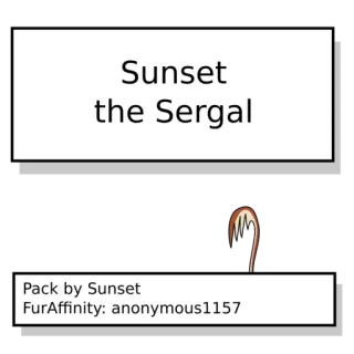 Sunset the Sergal telegram stickers