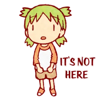 😶 IT'S NOT HERE cartoon, child, text, missing, search telegram sticker