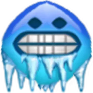 🥶 glace, glacé, créature, monstre, bleu telegram sticker