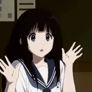 😳 anime, girl, shocked, cute, character, schoolgirl, surprised telegram sticker