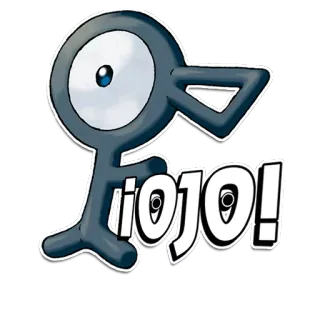 ❕ Ijojo! pokemon, unown, buchstabe, aufkleber, videospiel, monster, fantasy whatsapp sticker