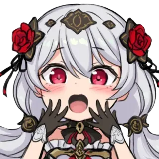 😍 Anime, Lucu, Gadis, Kawaii, Mata Merah telegram sticker