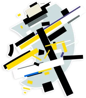 🌜 abstract, geometric, shapes, modern art, constructivism, geometric shapes, art, design telegram sticker