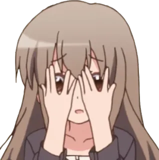 🙈 anime, girl, hide, peek, cute telegram sticker