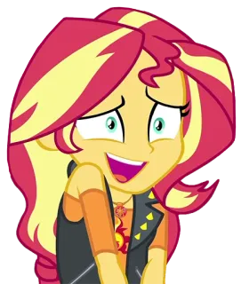 😅 Sunset Shimmer My Little Pony: Equestria Girls sunset shimmer, equestria girls, カートゥーン, ポニー, 友情, アニメ whatsapp sticker