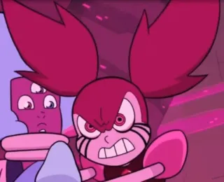 😡 Spinel Steven Universe cartoon, animated, character, Spinel, Steven Universe, angry, pink whatsapp sticker