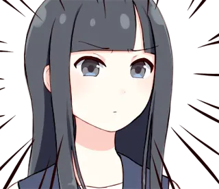 👁️ สาวอนิเมะ, การ์ตูน, ภาพเหมือน, ตัวละคร, ผู้หญิง telegram sticker