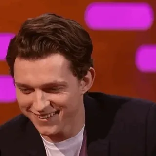 ⚙ Tom Holland actor, celebridad, hombre, sonriendo whatsapp sticker