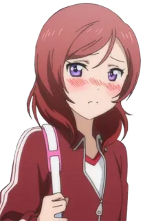 💁 Maki Nishikino Love Live! Anime, Ragazza, Uniforme scolastica, Maki Nishikino, Love Live whatsapp sticker