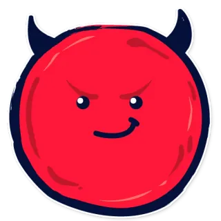 😈 diablo, mal, demonio, rojo, monstruo, dibujos animados, pegatina telegram sticker