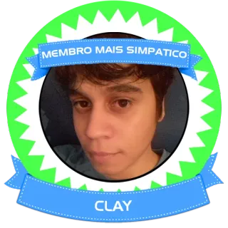 1️⃣ MEMBRO MAIS SIMPATICO
CLAY บุคคล, ดินเหนียว, สมาชิก, ซิมแพทริก, ป้าย, ชื่อ, ภาพเหมือน telegram sticker