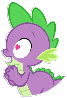 ❤️ Spike My Little Pony dragon, cartoon, cute, Spike, My Little Pony telegram sticker