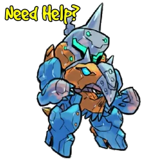 😳 Need Help? Roboter, Monster, Illustration, Fragen, Hilfe telegram sticker