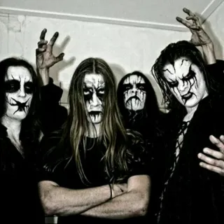 🤘 Black metal, Banda, Corpse paint, Música, Sombrio, Metal extremo telegram sticker
