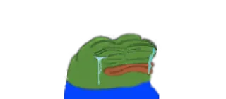😭 Pepe the Frog triste, piangendo, pepe, rana, meme telegram sticker