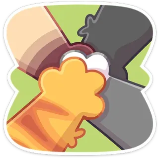 🤝 kocie łapki, praca zespołowa, współpraca, koty, łapki, jedność, kooperacja telegram sticker