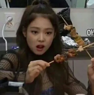 🌼 아! женщина, еда, продукты, шампуры, корейская whatsapp sticker