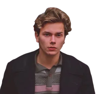 😶 River Phoenix actor, River Phoenix, joven, retrato, celebridad telegram sticker