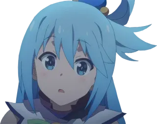 😍 Aqua Konosuba Anime, Charakter, Blaue Haare, Konosuba, Aqua whatsapp sticker