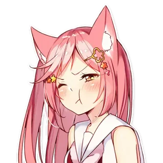 👀 Anime, Neko, Fofo, Adesivo, Mangá telegram sticker