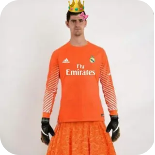 💋 Thibaut Courtois Real Madrid CF Fly Emirates telegram sticker