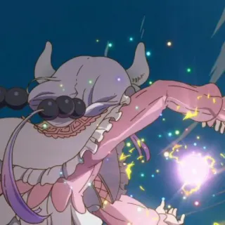 🍥 Kanna Kamui Miss Kobayashi's Dragon Maid kanna kamui, anime, drache, süß, kawaii, magie telegram sticker