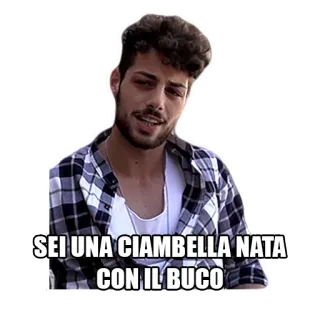 🍩 SEI UNA CIAMBELLA NATA CON IL BUCO итальянский, пончик, смешной, мем whatsapp sticker