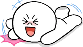 😆 dibujo animado, expresión, emoción, personaje, pegatina, animado whatsapp sticker