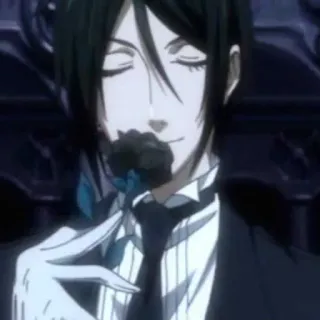 🔌 Sebastian Michaelis Black Butler อนิเมะ, ปีศาจ, เซบาสเตียน, คนลึกไขปริศนา, พ่อบ้าน, โกธิค, สง่างาม telegram sticker