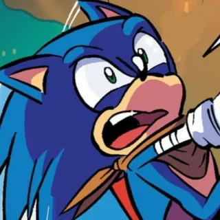 😱 Sonic the Hedgehog ёж, Соник, мультфильм, злой, синий, быстрый telegram sticker