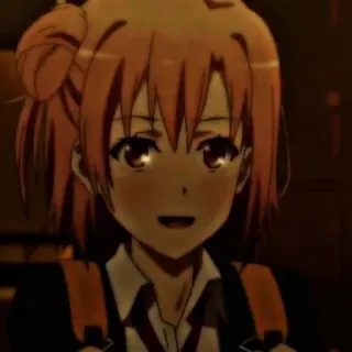 🖇 Yui Yuigahama My Teen Romantic Comedy SNAFU Anime, Cartoon, Personage, Meisje, Schooluniform, Oregairu, Yui Yuigahama telegram sticker