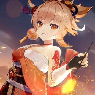 😀 Yoimiya Genshin Impact Anime, Videojuego, Fuegos artificiales, Genshin Impact, Yoimiya, Personaje telegram sticker