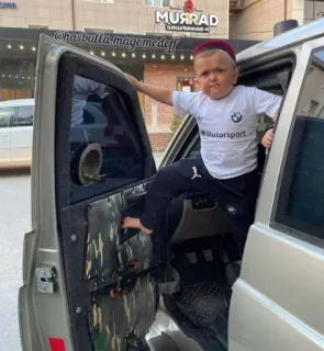 🚘 Hasbulla Magomedov meme, funny, internet personality, Hasbulla telegram sticker