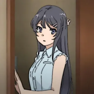🐰 Mai Sakurajima Rascal Does Not Dream of Bunny Girl Senpai 애니메이션, 소녀, 만화, 귀여운, 사쿠라지마 마이, 청춘 돼지 whatsapp sticker