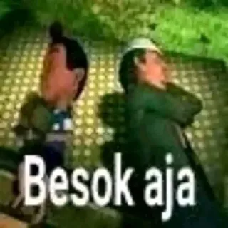 😬 Upin & Ipin Besok aja whatsapp sticker