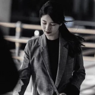 🌫 wanita, mode, potret, asia, gaya, korea telegram sticker