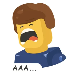 😱 AAA... teriakan, menangis, kartun, emosi, terkejut, kejutan whatsapp sticker