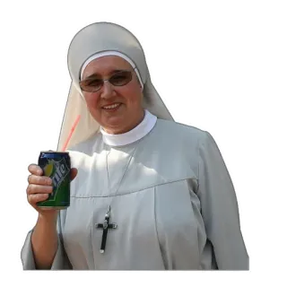 😋 suora, religione, donna, folletto whatsapp sticker