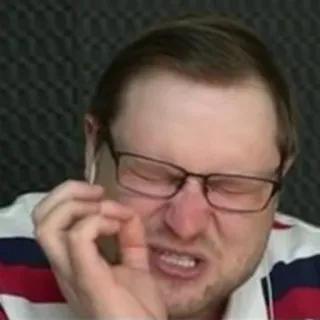 👌 man, face, expression, glasses, person telegram sticker