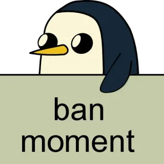 🐧 ban moment Pinguin, Verbot, Moment, Cartoon telegram sticker